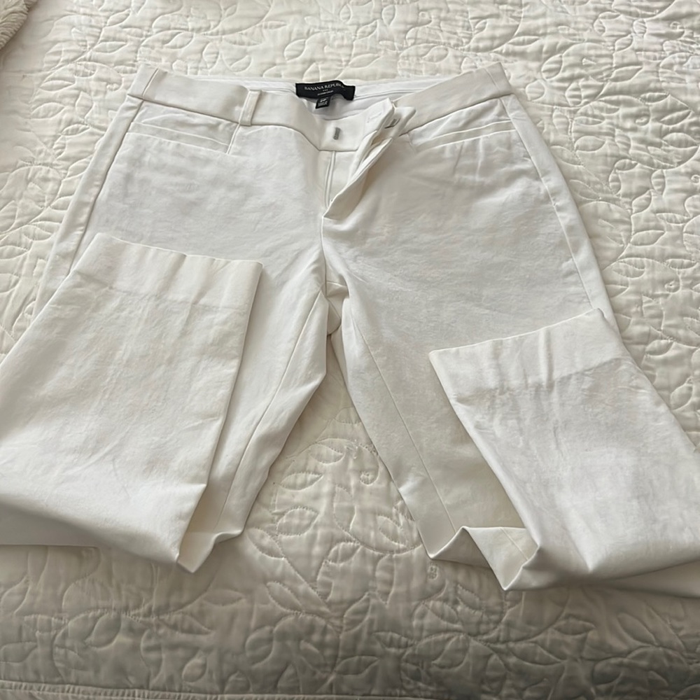 Banana republic Sloan crop white pants